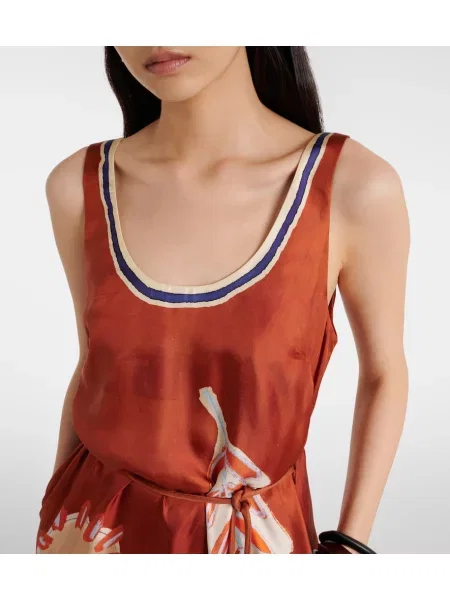 Rochie midi Alemais de mătase până la genunchi de costum