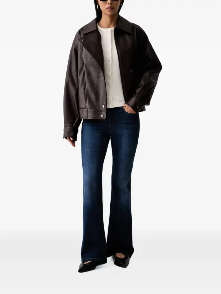 Pantaloni scurți din denim Levi's® din dantelă zdrențuiți cu talie înaltă albastru