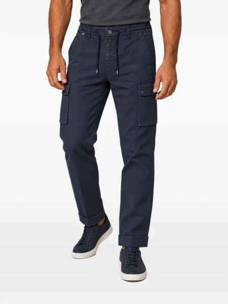 Pantaloni cargo Mason's cu cordon albastru