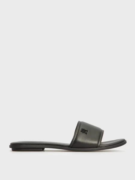 Шкіряні мюлі Tommy Hilfiger чорні