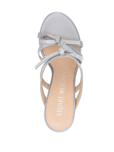Sandale Stuart Weitzman cu funde slip-on gri