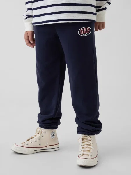 Pantaloni sport copii Gap alb