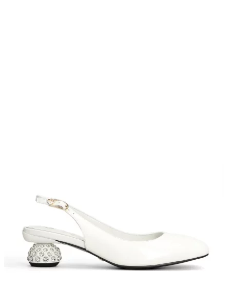 Pantofi cu toc Gold & Rouge slingback alb