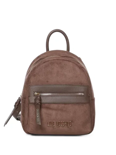 Rucsac Love Moschino cu autograf maro
