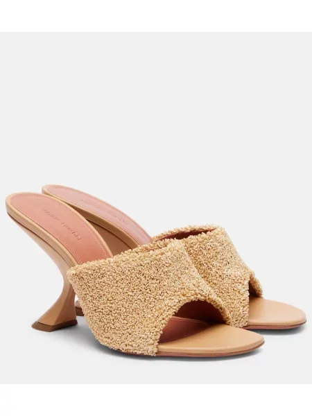 Papuci tip mules Amina Muaddi bej