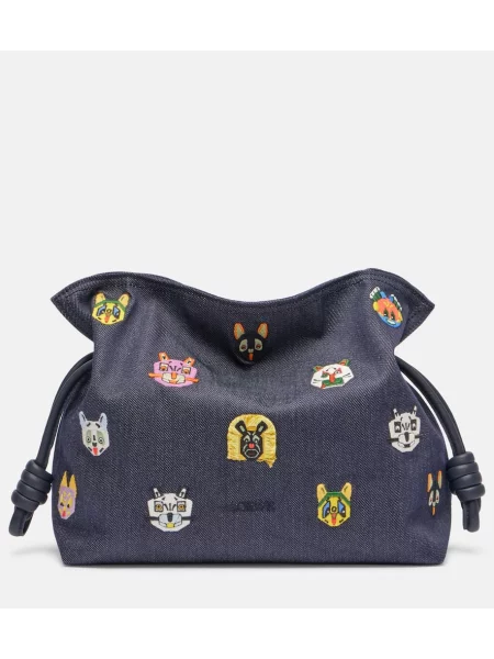 Platno pisemska torbica Loewe modra