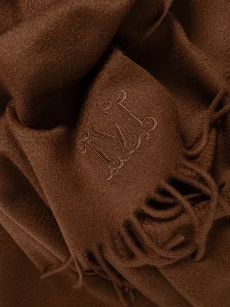 Κασκόλ Max Mara κασμίρ καφέ