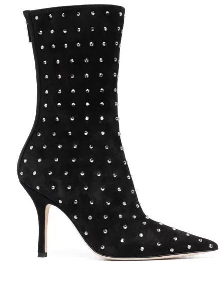 Botine Paris Texas de cristal negru