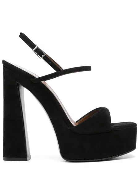 Sandale Giuseppe Zanotti din piele de căprioară cu platformă negru