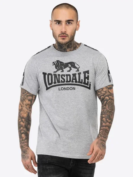 LONSDALE Tricou STOUR gri negru