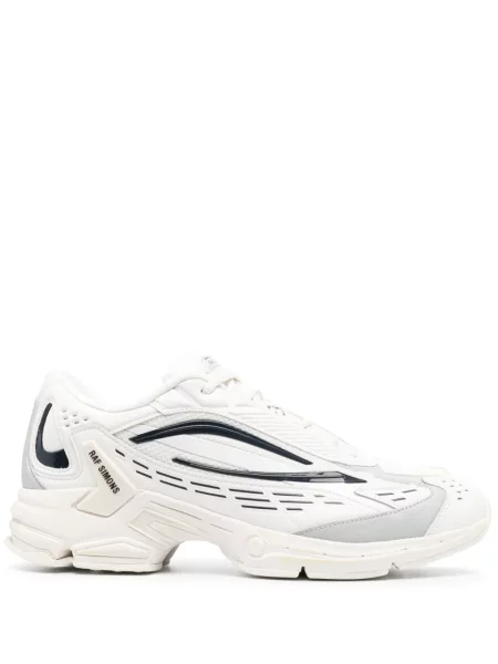 Sneakerși Raf Simons cu șireturi din dantelă alb