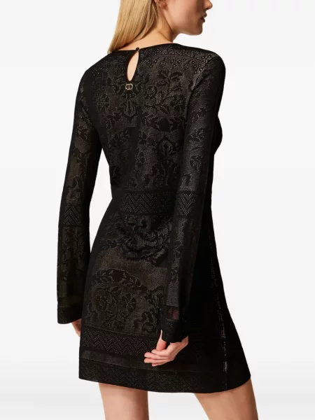 Rochie mini Twinset tricotate business negru