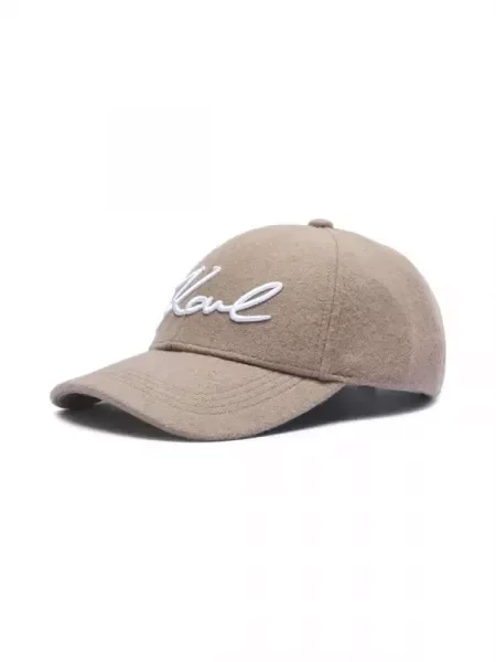 Karl Lagerfeld Gyapjú baseball sapka k/signature bézs
