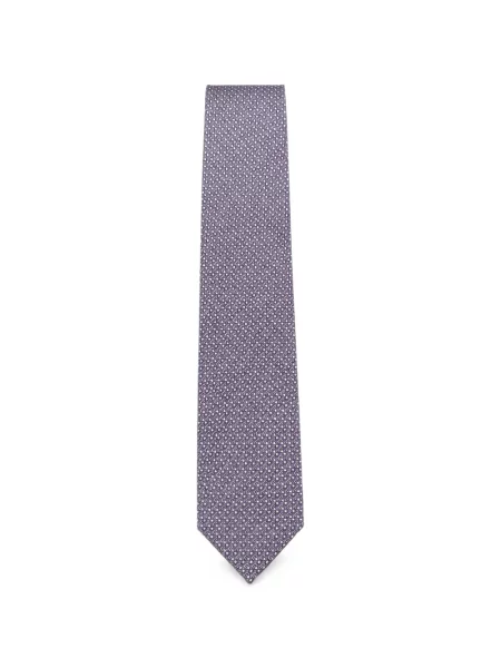 Cravată Tombolini cu imagine cu imprimeu geometric violet