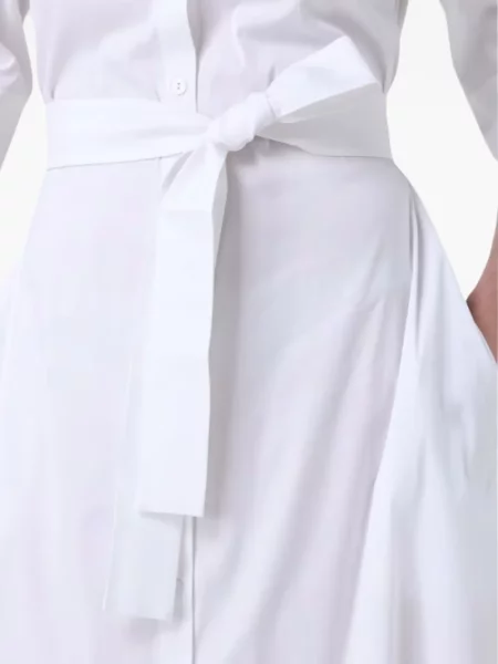 Cu centură rochie maxi Max Mara alb