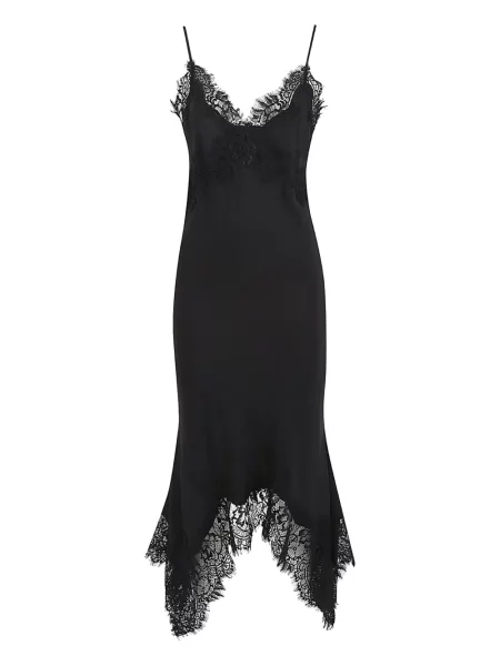 Jedwabna sukienka midi Gold Hawk do kolan garniturowa czarna