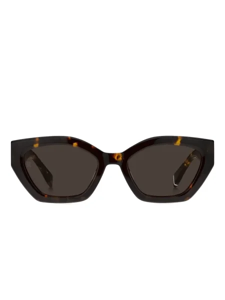Ochelari de soare Tommy Hilfiger cu imprimeu geometric maro