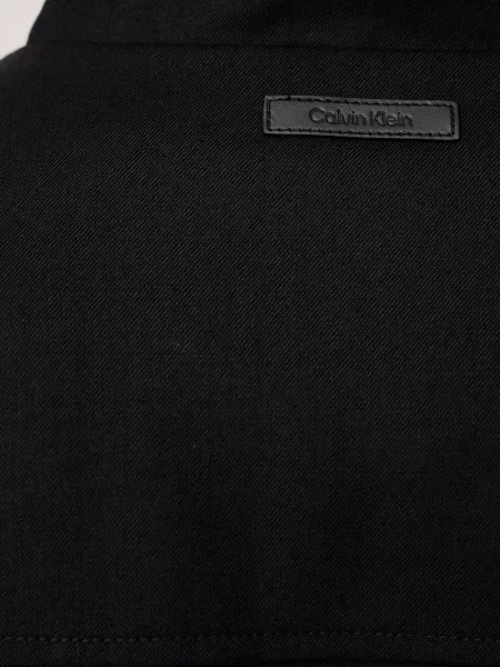 Calvin Klein átmeneti kabát férfi gyapjúval fekete