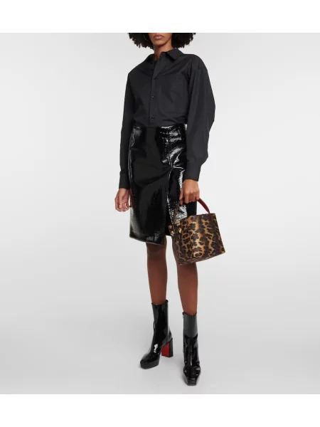 Geantă bucket Christian Louboutin din satin