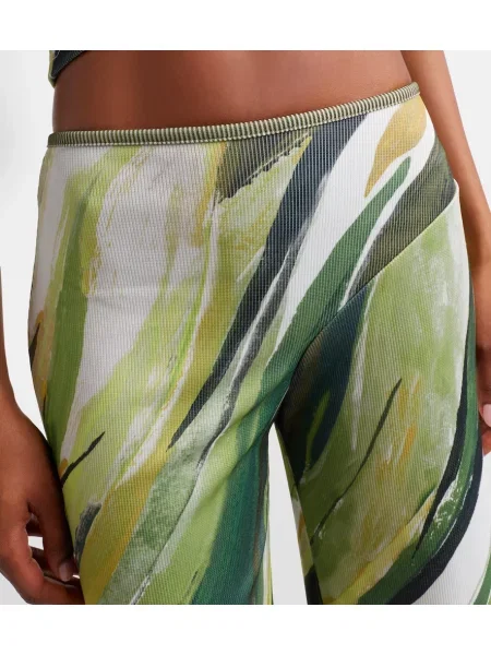 Pantaloni Christopher Esber tricotate verde