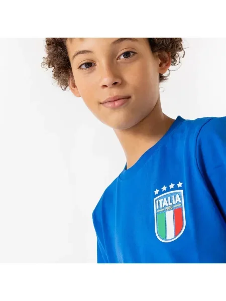 Koszulka z logo FIGC Włochy niebieska
