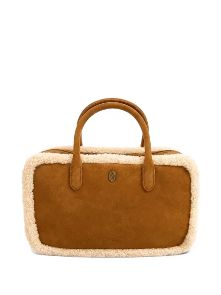 Geantă shopper Ash din piele de căprioară maro
