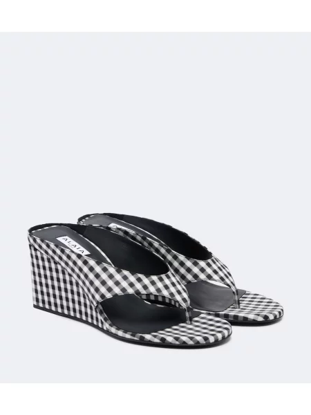 Sandale Alaïa cu pană negru
