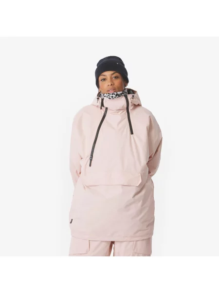 Kurtka narciarska i snowboardowa Quechua Anorak oversize różowa