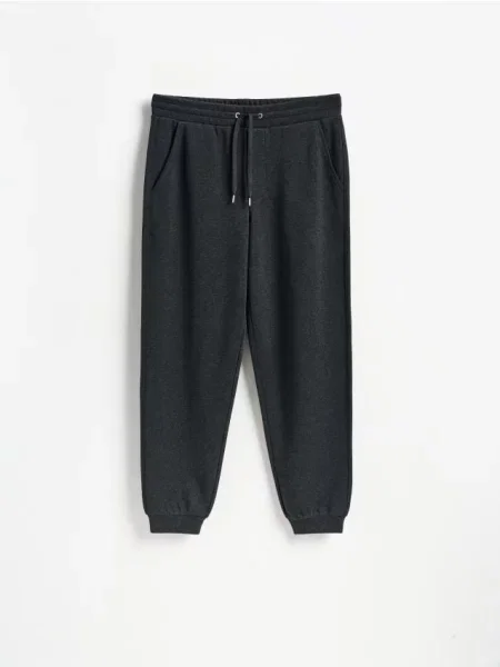 Reserved Pantaloni cu șnur decorativ gri-închis gri