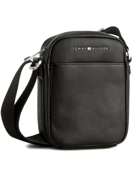 TOMMY HILFIGER Geantă de umăr / alb negru