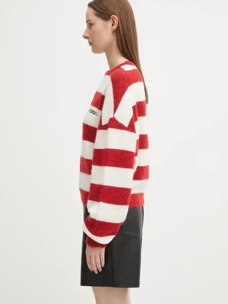 Μάλλινο πουλόβερ Fiorucci Cropped Alpaca κόκκινο