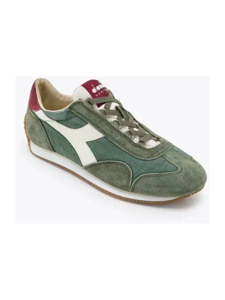 Sneakersy Diadora z kamieniami płócienne zielone