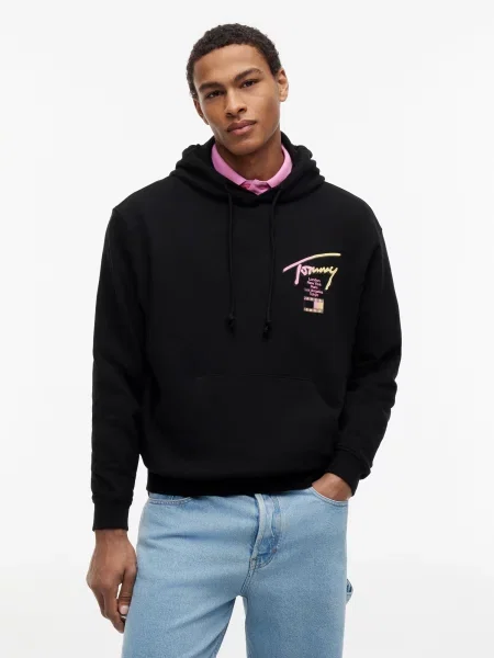 Palton Tommy Jeans negru