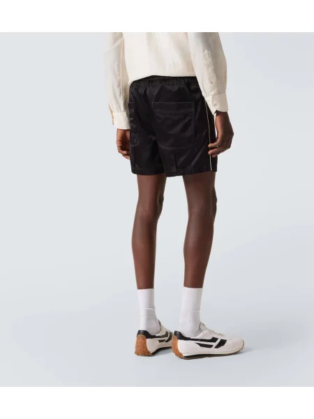 Pantaloni scurți Tom Ford din satin negru