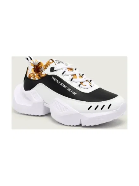 Versace Jeans Couture Sneakers FONDO GRAVITY DIS. cu adaos de piele alb