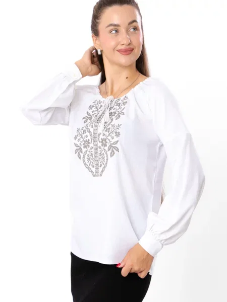 Лляна Вишита сорочка Носи своє білий