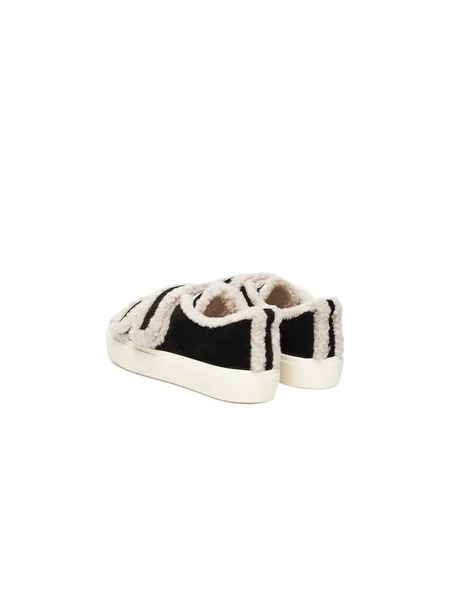 Inuikii Sportcipők Shearling Low Velcro Fekete fehér