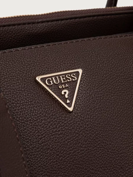 Кожаная сумка шоппер Guess