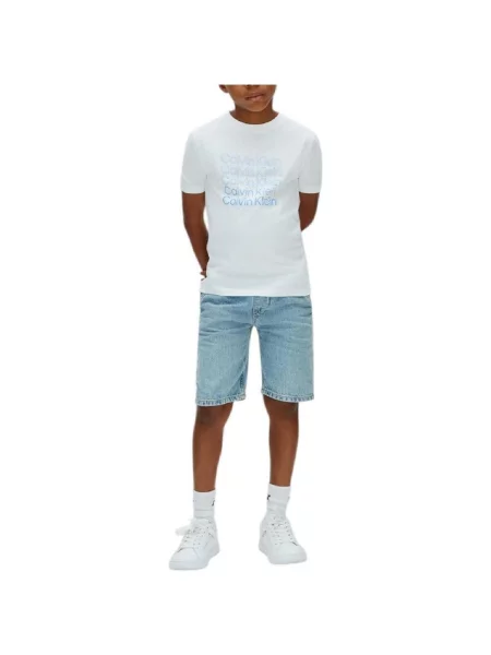 Gyerek póló Calvin Klein Jeans fehér
