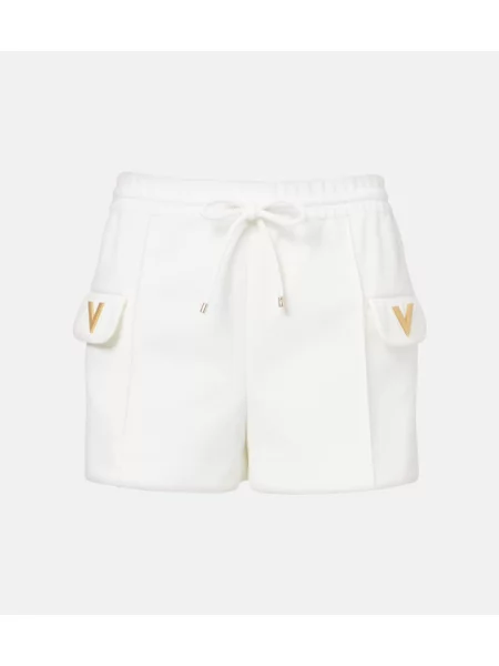 Szorty Valentino z dżerseju białe