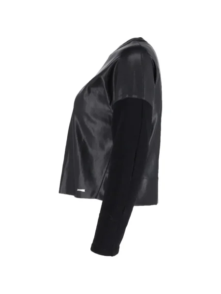 Top Dsquared2 din piele lung negru