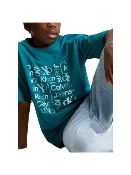 Gyerek póló Calvin Klein Jeans kék