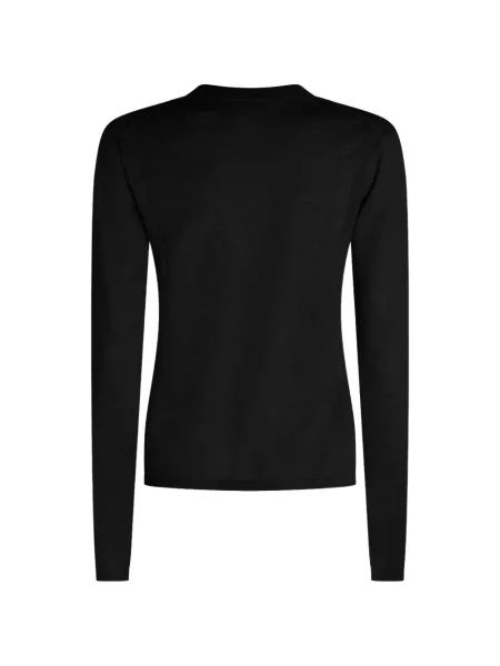 Lung pulover Max Mara cu decolteu rotund negru