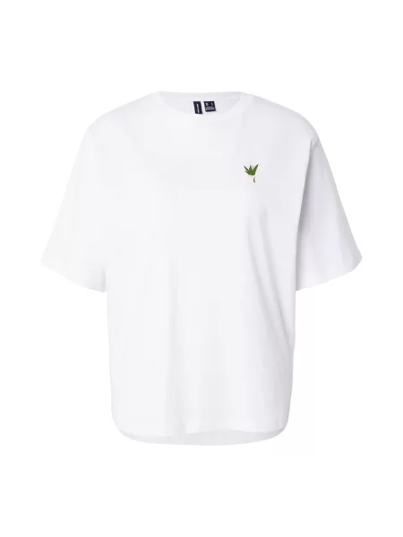 VERO MODA Tricou VMPAULINA THEA bej / galben lămâie / oliv alb
