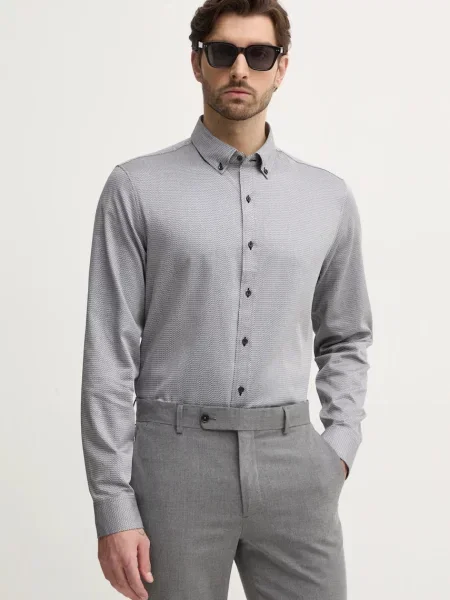 Michael Kors camasa din barbati cu guler button-down slim negru