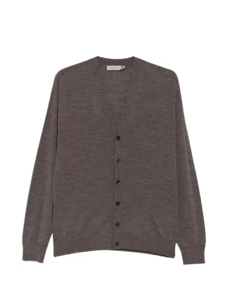 Cardigan Canali de lână maro