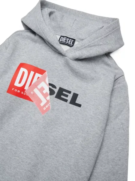 Bluza z kapturem dziecięca Diesel szara