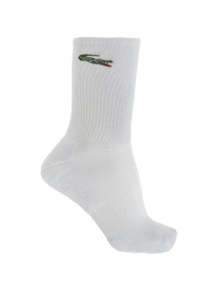 Чорапи Lacoste бродирани бяло