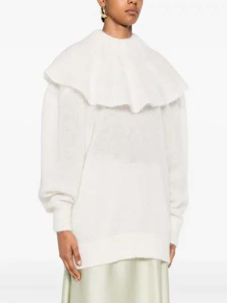 Sweter Viktor & Rolf z falbankami biały