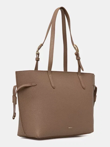 Geantă de mână Furla din piele bej